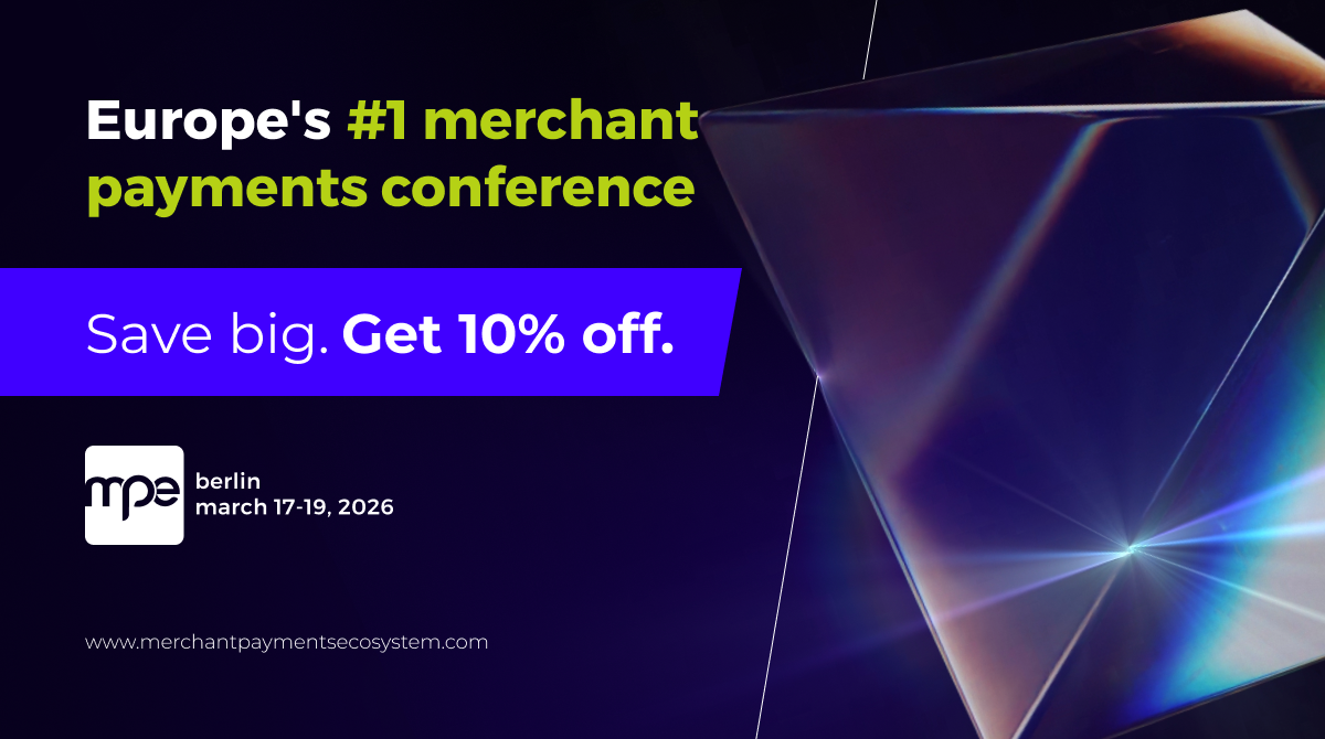 Merchant payments conference in Berlin, March 2026.